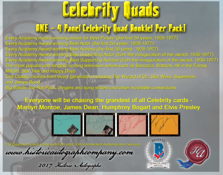 2017 Historic Autographs Celebrity Quads Box