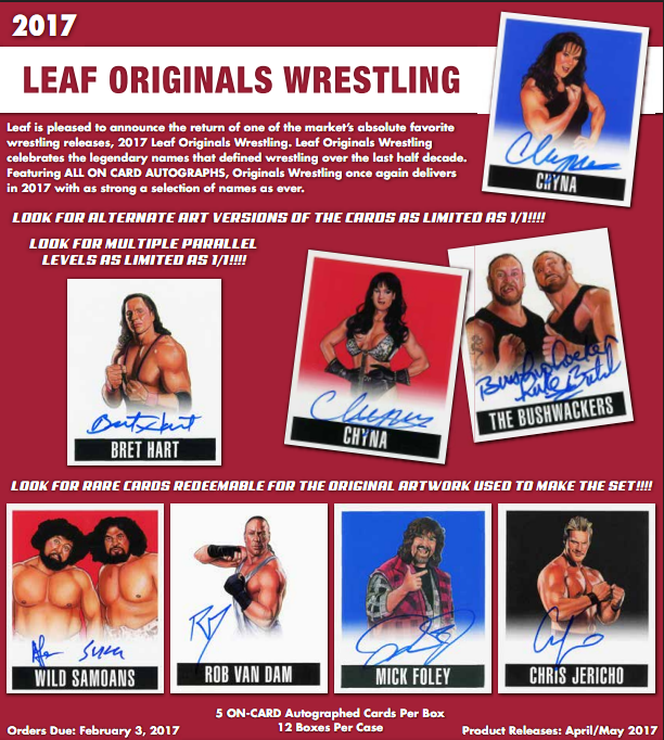 2017 Leaf Originals Wrestling Hobby HOT Box
