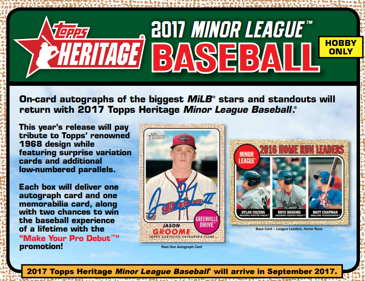 2017 Topps Heritage Minor League Baseball Hobby Box