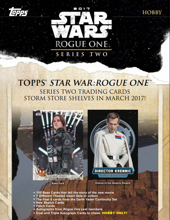 2017 Topps Star Wars Rogue One Series 2 Hobby 12-Box Case