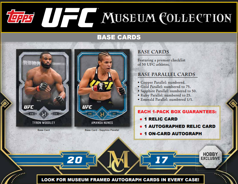 2017 Topps UFC Museum Collection Hobby Box