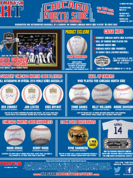 2017 Tristar Autographed Baseball Chicago North Side Box