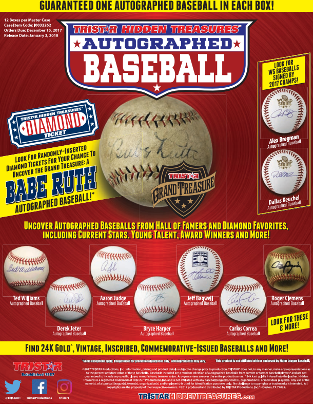 2017 Tristar Hidden Treasures Series 9 Auto Baseball Box