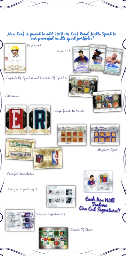 2018-19 Leaf Pearl Multi-Sport 2-Box Case