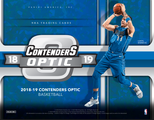 2018-19 Panini Contenders Optic Basketball Hobby 10-Box Case