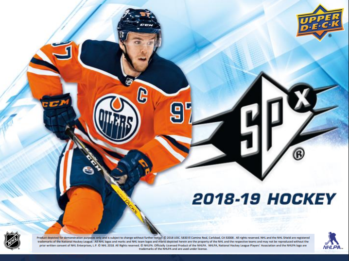 2018-19 Upper Deck SPx Hockey Hobby 10-Box Case