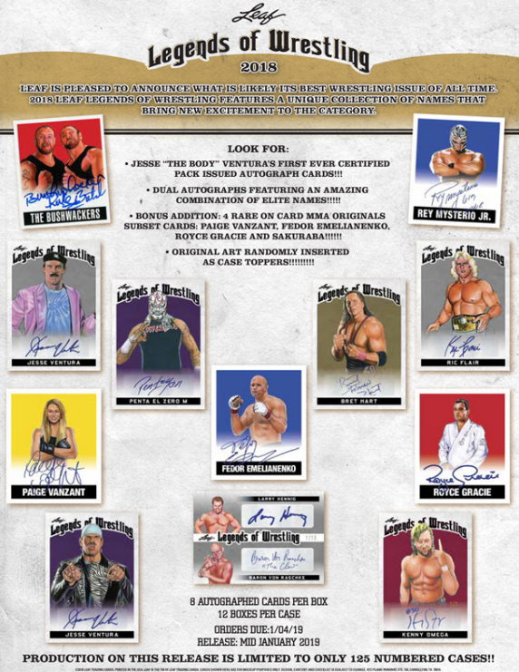 2018 Leaf Legends of Wrestling Hobby Box