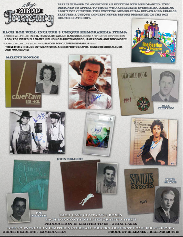 2018 Leaf Pop Treasury 3-Box Case