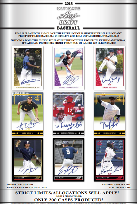 2018 Leaf Ultimate Draft Baseball Hobby Box