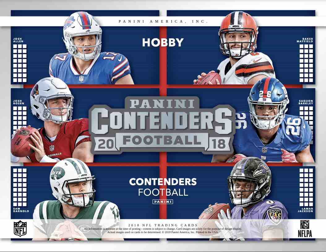 2018 Panini Contenders Football Hobby 12-Box Case