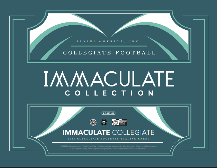 2018 Panini Immaculate Collegiate Football Hobby Box
