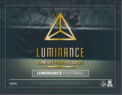 2018 Panini Luminance Football Hobby 12-Box Case