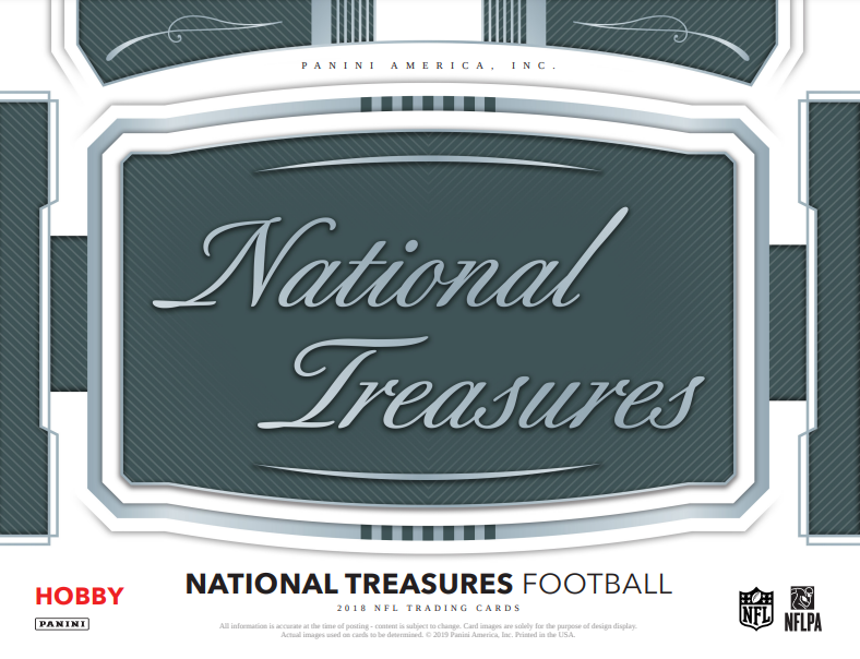 2018 Panini National Treasures Football Hobby 4-Box Case