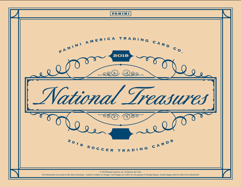 2018 Panini National Treasures Soccer Hobby 4-Box Case