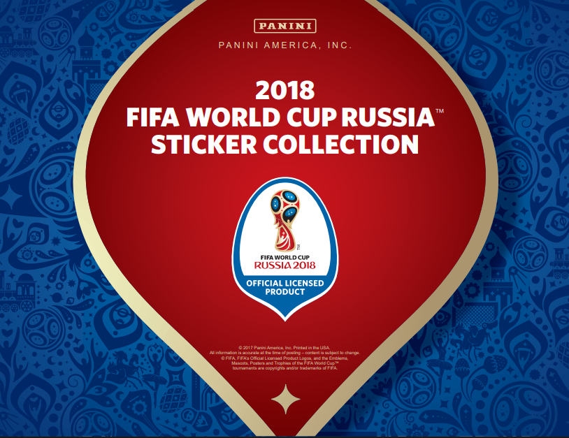 2018 Panini World Cup Soccer Stickers Box