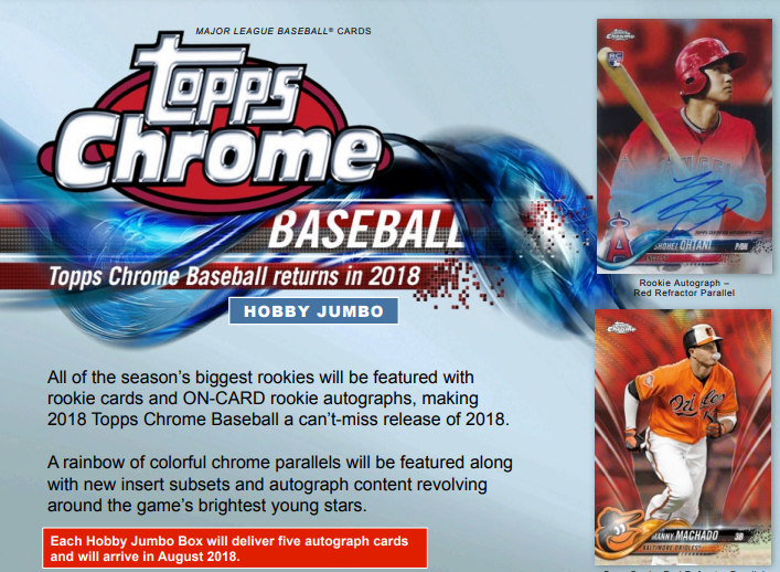 2018 Topps Chrome Baseball Jumbo HTA Pack
