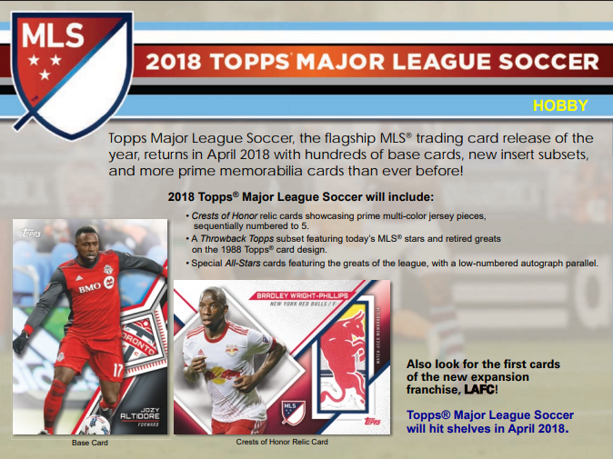 2018 Topps MLS Soccer Hobby Box