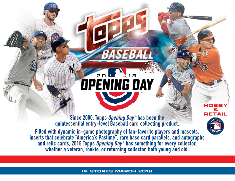 2018 Topps Opening Day Baseball Fat Pack 12-Pack Lot