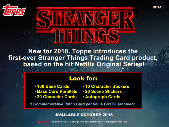 2018 Topps Stranger Things Retail Box