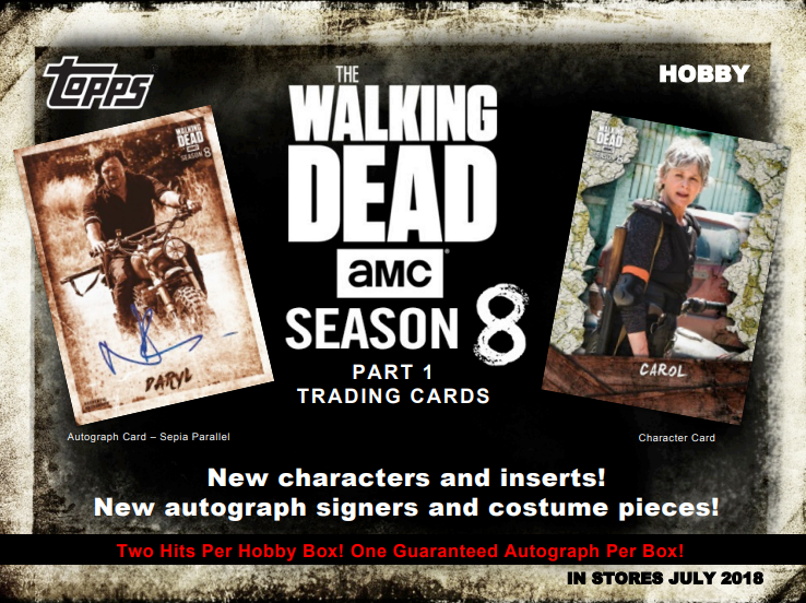 2018 Topps The Walking Dead Season 8 Trading Cards 8-Box Case