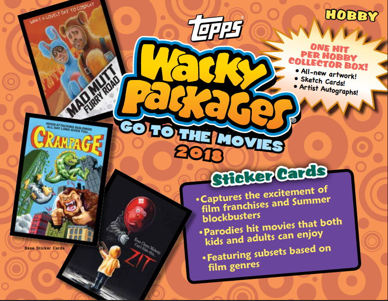 2018 Topps Wacky Packages Go to the Movies Hobby Pack