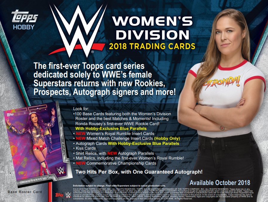 2018 Topps WWE Women's Division Wrestling Hobby Pack
