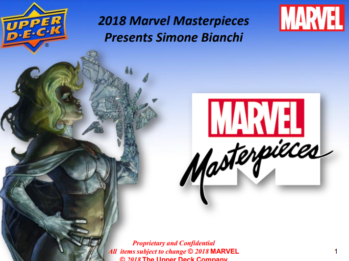 2018 Upper Deck Marvel Masterpieces Hobby Box