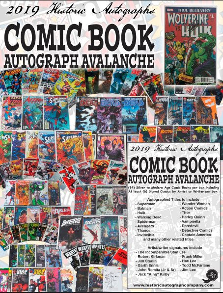 2019 Historic Autographs Comic Book Autograph Avalanche Box