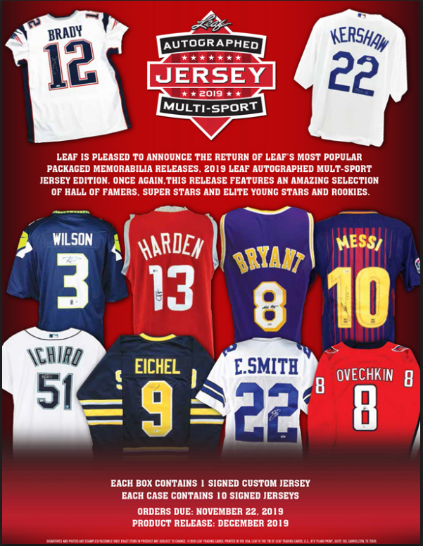 2019 Leaf Autographed Jersey Multi-Sport Edition Box