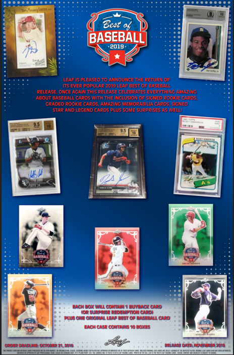 2019 Leaf Best of Baseball 10-Box Case