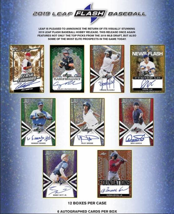 2019 Leaf Flash Baseball Hobby 12-Box Case