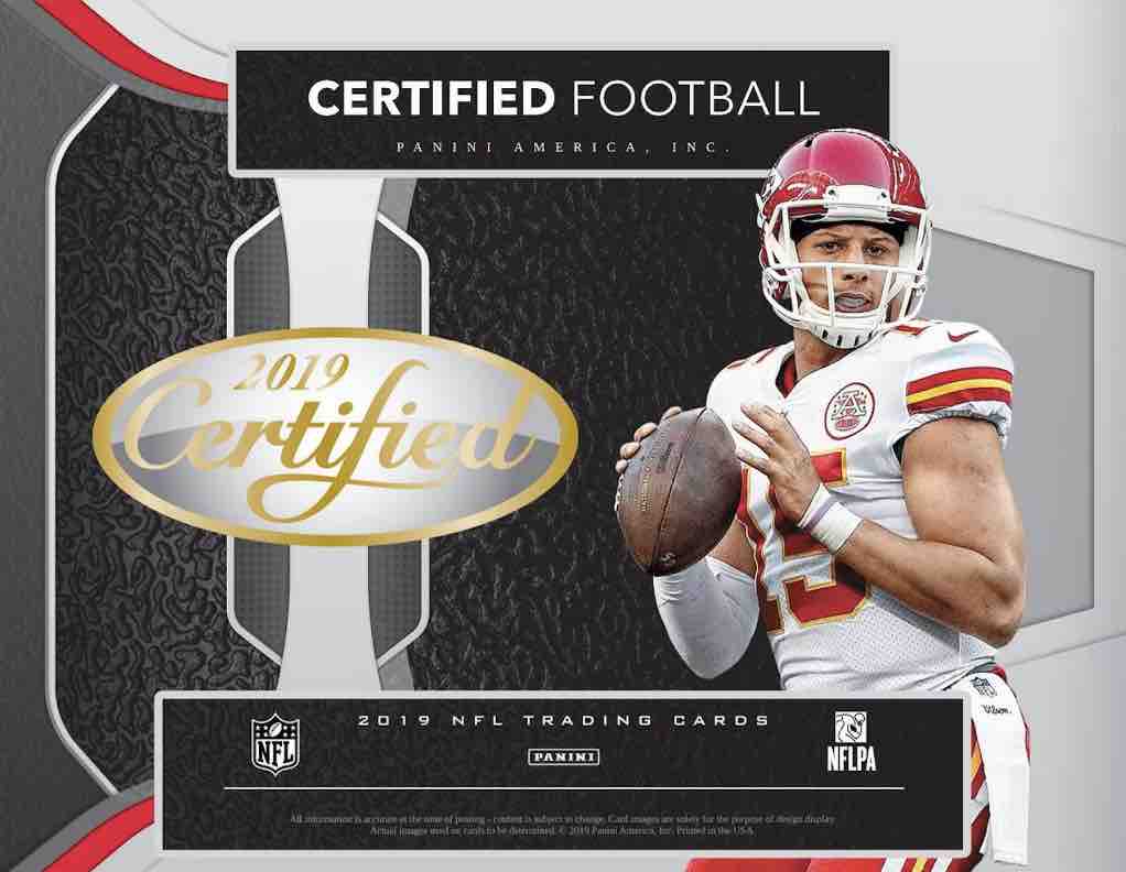 2019 Panini Certified Football Hobby 12-Box Case
