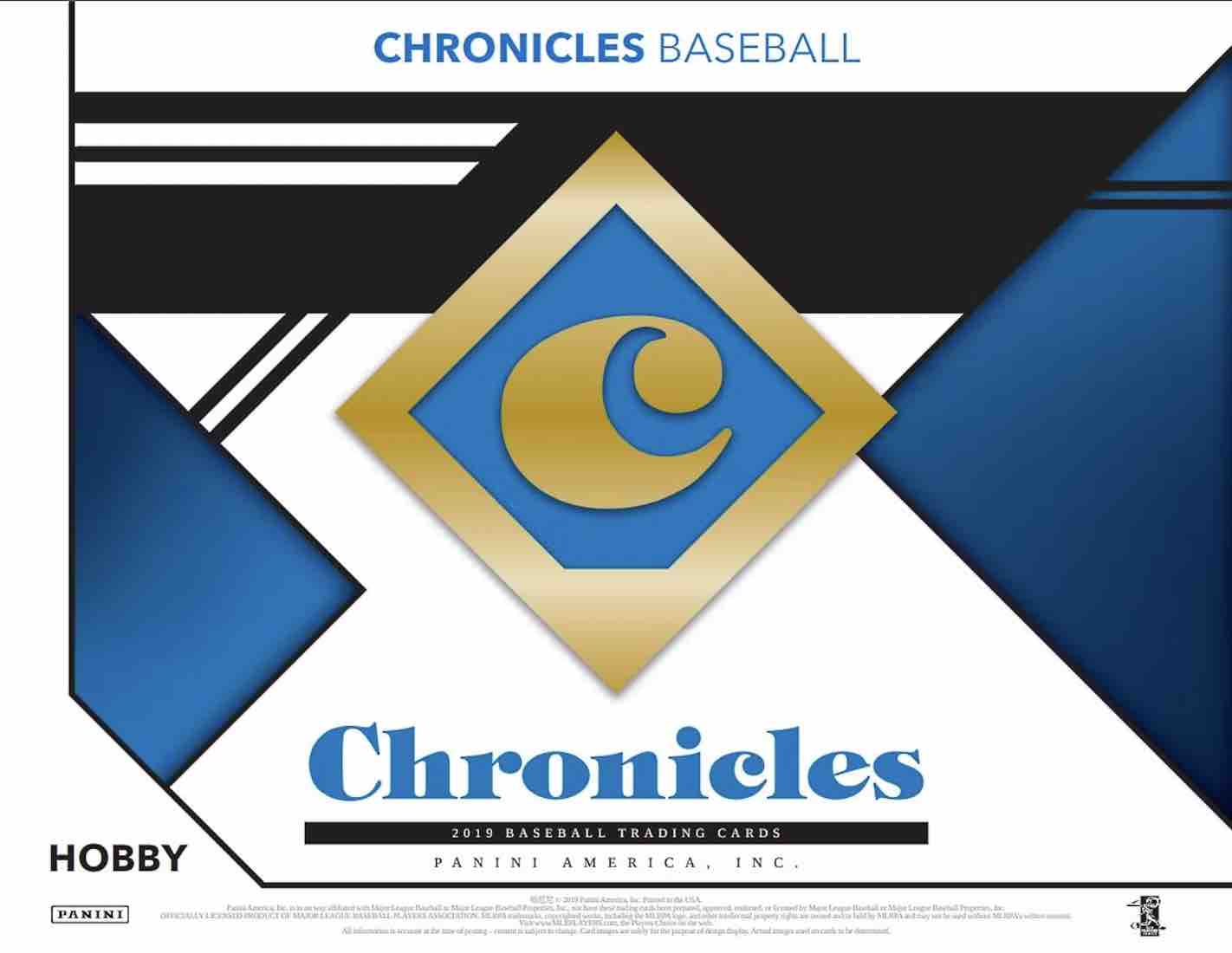 2019 Panini Chronicles Baseball Hobby 16-Box Case