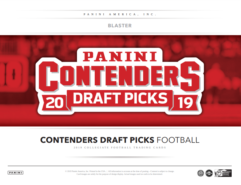 2019 Panini Contenders Draft Picks Football Blaster Pack