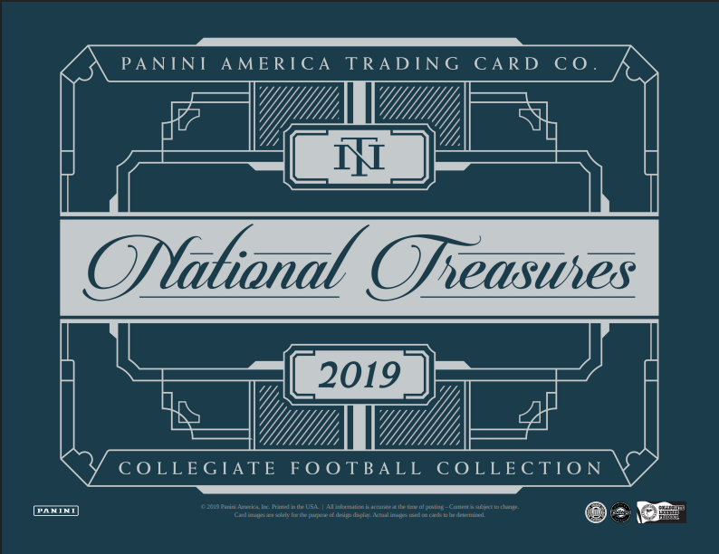 2019 Panini National Treasures College Football Hobby 4-Box Case