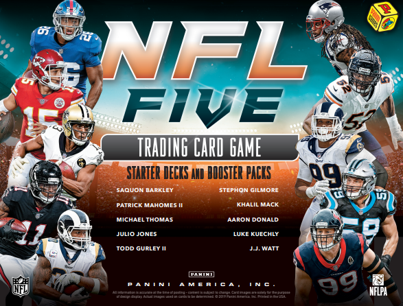 2019 Panini NFL Five Trading Card Game Booster 12-Box Case