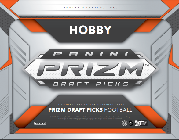 2019 Panini Prizm Collegiate Draft Picks Football Hobby Box