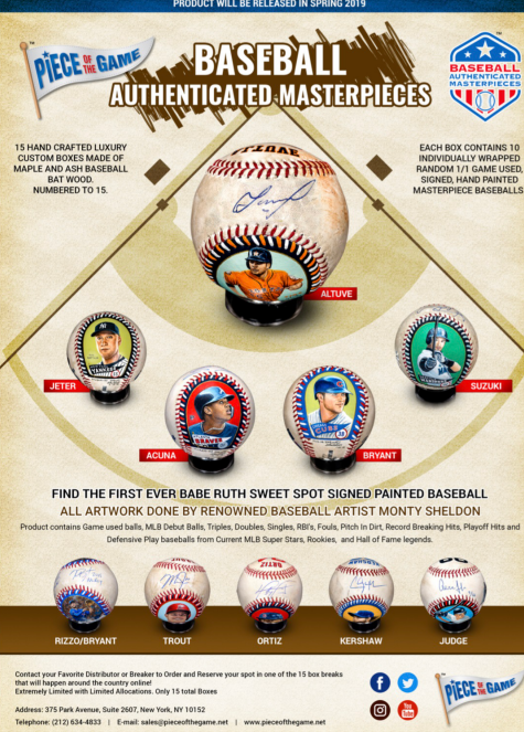 2019 Piece of the Game Authenticated Masterpieces Baseball Box