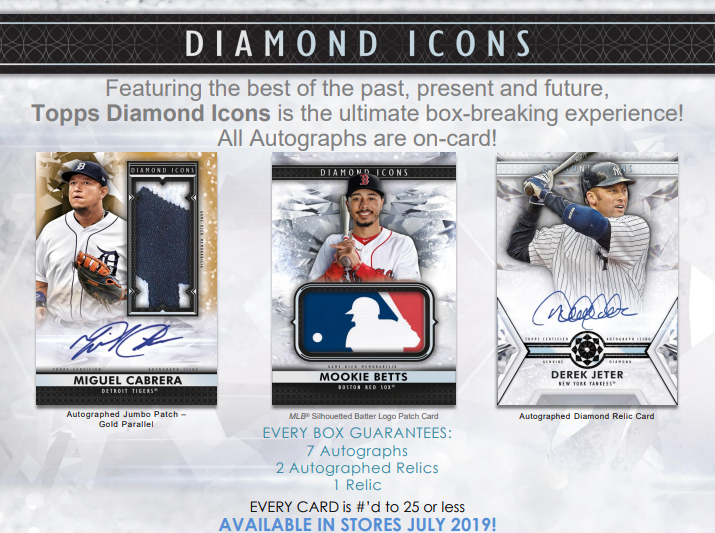 2019 Topps Diamond Icons Baseball Hobby 4-Box Case