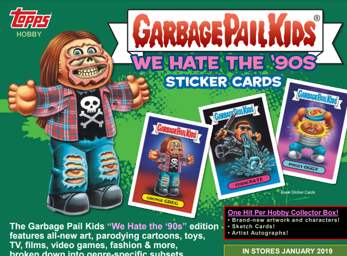 2019 Topps Garbage Pail Kids We Hate The 90s Hobby 8-Box Case