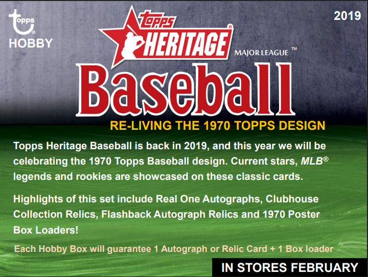 2019 Topps Heritage Baseball Hobby Pack