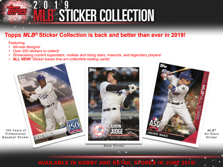2019 Topps MLB Sticker Collection Baseball Box 