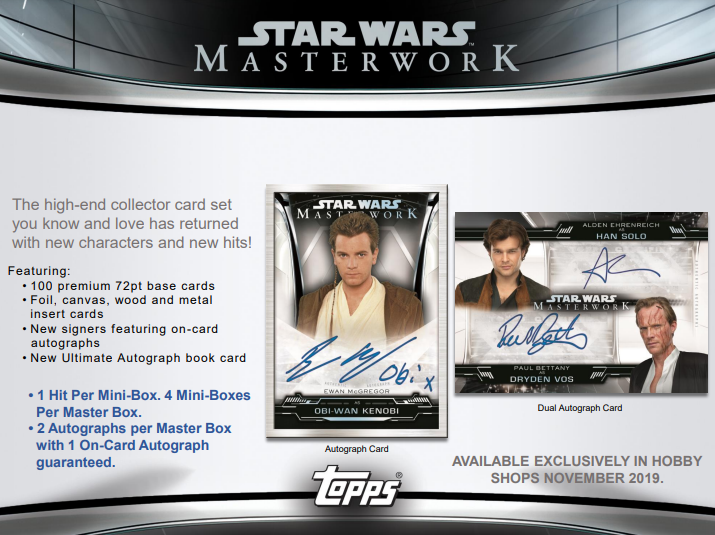 2019 Topps Star Wars Masterwork Hobby Box