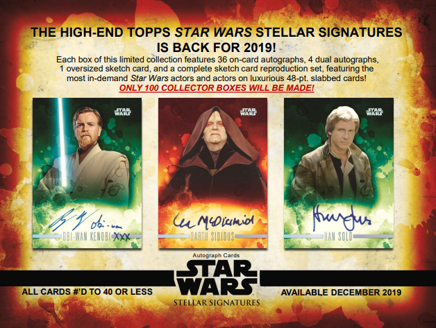 2019 Topps Star Wars Stellar Signatures Case