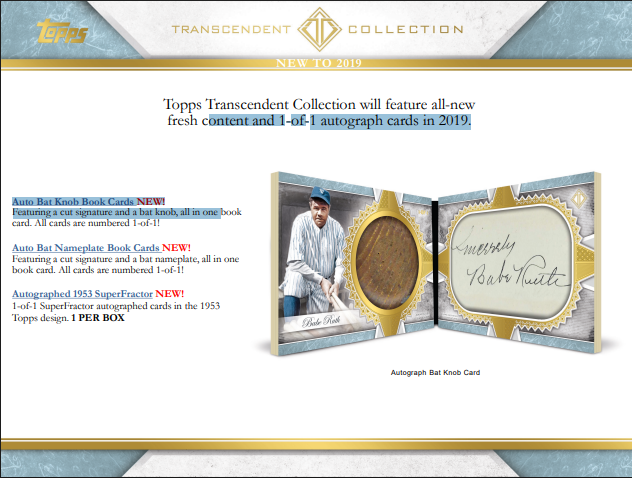 2019 Topps Transcendent Collection Baseball Case