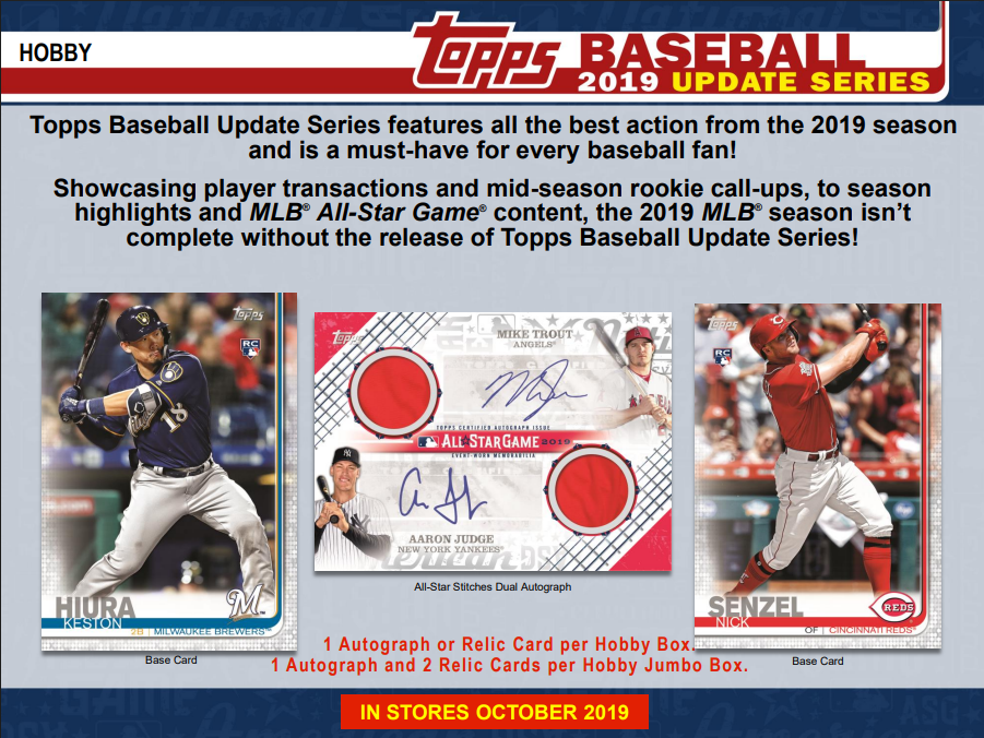 2019 Topps Update Series Baseball Jumbo Pack