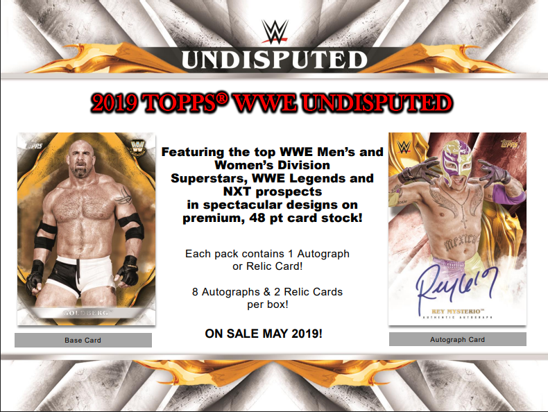 2019 Topps WWE Undisputed Wrestling Hobby 8-Box Case