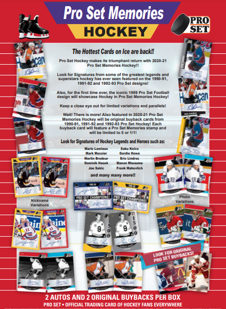 2020-21 Pro Set Memories Hockey Box