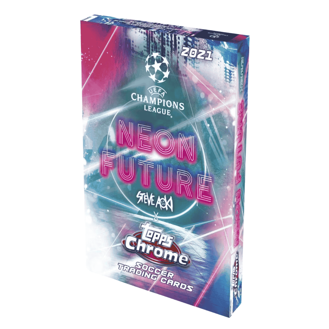 2020-21 Topps UEFA Champions League Chrome Neon Future Soccer Hobby Box