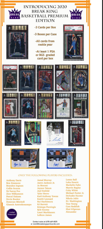 2020 Break King Premium Edition Basketball Box